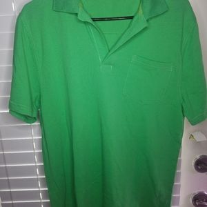 Green collar shirt